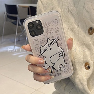 ใหม่ เคสโทรศัพท์มือถือ กันกระแทก ลายการ์ตูนแมวกราฟฟิตี้น่ารัก สําหรับ Apple Iphone 14promax 13 11 14pro 13pro 14