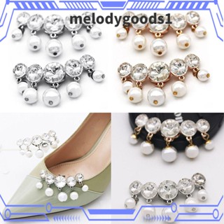 Melodygoods1 คลิปหัวเข็มขัด ประดับพลอยเทียม แบบเปลี่ยน สําหรับรองเท้าส้นสูงเจ้าสาว