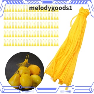 MELODYGOODS1 ถุงตาข่ายเก็บของ พร้อมหัวเข็มขัด สําหรับทําสวน ผัก 100 ชิ้น