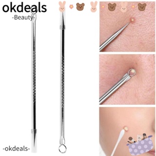 OKDEALS เครื่องมือกําจัดสิวเสี้ยน สิวเสี้ยน สเตนเลส ขนาดเล็ก ขายดี กําจัดสิวเสี้ยนบนใบหน้า เข็มดูดสิว สําหรับผู้หญิง