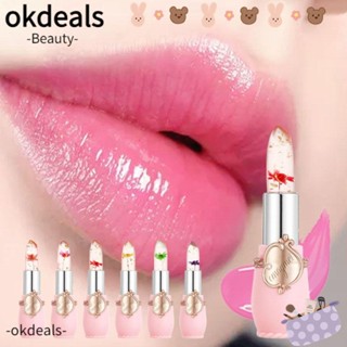 Okdeals ลิปสติกเจลลี่ใส เปลี่ยนสีตามอุณหภูมิ กันน้ํา ติดทนนาน ให้ความชุ่มชื้น สําหรับผู้หญิง