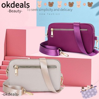 Okdeals กระเป๋าสะพายไหล่ ผ้าไนล่อน กันน้ํา สําหรับใส่โทรศัพท์มือถือ