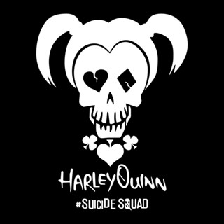 Harley Davidson สติกเกอร์สะท้อนแสง ลายหัวกะโหลก Harley Quinn สติ๊กเกอร์ DC Suicide Squad สติ๊กเกอร์ติดรถมอไซค์