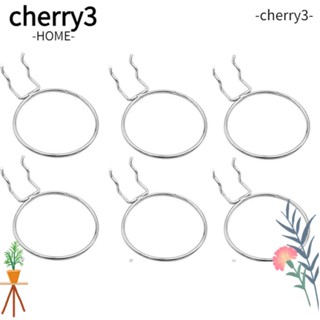 Cherry3 ตะขอแขวนแก้ว แบบโลหะ 6 ชิ้น