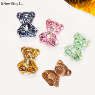 Unewking จานสีเล็บปลอม อะคริลิคใส ด้านล่างแบน สําหรับตกแต่งเล็บ 50 60 สี