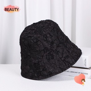 BEAUTY หมวกบักเก็ต ผ้าฝ้าย กันแดด สวยงาม เหมาะกับใส่กลางแจ้ง