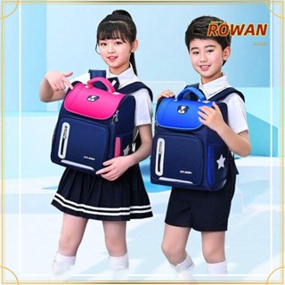 Rowans ใหม่ กระเป๋าเป้สะพายหลัง แบบแข็ง กันน้ํา ความจุขนาดใหญ่ ลายการ์ตูน 3D สีฟ้า สําหรับเด็ก