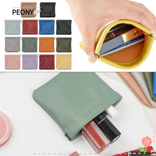 ❈PEONY❈ Earphone Bag Coin Pocket PU Leather Wallet Purse Key Pouch Credit Card Holder Fashion Storage Bag Clutch Purse/Multicolor