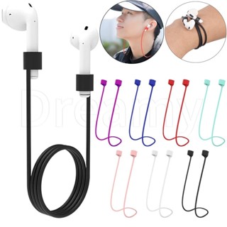 สําหรับ AirPods 55/70 ซม. สายรัดป้องกันการสูญหาย / สายรัดหูฟังบลูทูธไร้สาย สากล / สายคล้องคอ ป้องกันการหล่น ถอดออกได้ / สายรัดคอ ซิลิโคนนุ่ม ที่มีสีสัน กีฬา ผูกขึ้น