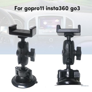 Lucky เมาท์ขาตั้ง แบบตัวดูดติดกระจกหน้ารถยนต์ ยืดหยุ่น สําหรับ Insta 360 GO3 Go Pro