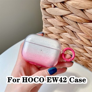 【บูติกดั้งเดิม】สําหรับ Hoco. เคสนิ่ม แบบใส ไล่โทนสีฟ้า EW42 สําหรับ HOCO EW42