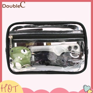 【Double C 】✿   กระเป๋าคาดอก PVC แบบใส ใส่เหรียญได้ สําหรับผู้หญิง