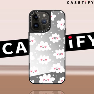 Casetify เคสโทรศัพท์มือถือแบบกระจก ลายก้อนเมฆยิ้ม เต็มจอ สําหรับ Iphone 14ProMax 13Pro 13 11 12Promax 13Promax 12 13 14