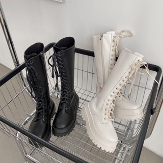 SINCE THEN  แฟชั่นรองเท้า บูท รองเท้าบูทยาว ไซส์ใหญ่ รองเท้า boots  Stylish สวยงาม Korean Style Chic B94F0QV 37Z230910