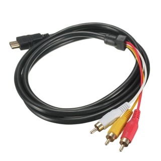 【yunhai】1080P HDTV HDMI-compatible Male To 3 RCA Audio Video AV Cable Cord Adapter