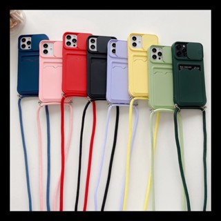 สายคล้องคอซิลิโคนเคสโทรศัพท์มือถือสำหรับ for  Iphone 14 pro max 13 Pro Max /7 / 8 / Se 2020 / 7plus / 8plus / X / Xr / Xs / Xs Max / 11 / 11pro / 12pro / Max สายแขวนสายโซ่พกพาแขวนกรณี