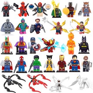 Spot second hair# super hero Venom Iron Man Spider-Man Hulk Eagle Eye Superman Loki Deadpool building blocks little toy 8cc