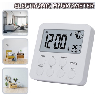 New Digital Display Alarm Clock Home Desktop Electronic Thermometer Hygrometer