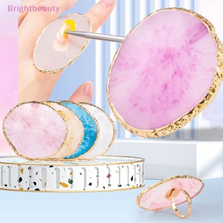 Brightbeauty จานสีเรซิ่น หิน สําหรับตกแต่งเล็บ DIY 1 ชิ้น