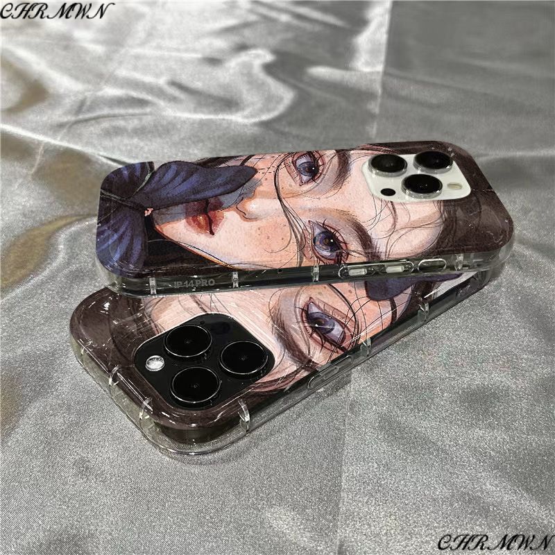 Beauty iPhone14promax เคสโทรศัพท์น่ารัก Apple 1312/11 Soft Case 7/8plus โปร่งใส xr/sins B8IT