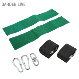 GARDEN LIVE ชุดสายรัดแขวนต้นไม้พร้อมคาราบิเนอร์สปินเนอร์ 1 000 กก. แบริ่งสำหรับเปลญวนสวนกลางแจ้ง