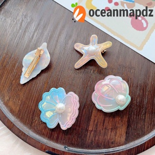 Oceanmapdz กิ๊บติดผม เปลือกหอย ปลาดาว สไตล์เกาหลี ที่มีสีสัน สร้างสรรค์ มหาสมุทร โบฮีเมียน เครื่องประดับผม ทุกวัน