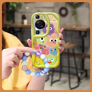 Anti drop airbag Wave border Phone Case For Huawei P60/P60 Pro trend romantic lovely three-dimensional Pendants For Girls