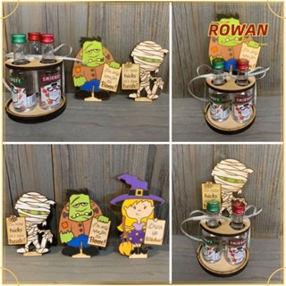 Rowans ชั้นวางขวดไวน์ แบบไม้ ขนาดเล็ก สําหรับแม่มด แม่มด ตกแต่งบ้าน ปาร์ตี้ ของขวัญ