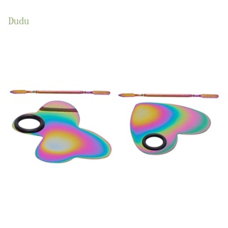 Dudu ถาดสี พาเลท สเตนเลส สําหรับเด็ก DIY งานศิลปะ หัตถกรรม ภาพวาด ปาร์ตี้