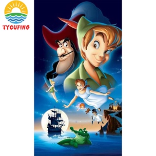 [Tyoufs.Th] ชุดปักครอสสติตช์ พิมพ์ลาย Peter Pan Captain Hook 11CT