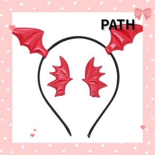 Path ที่คาดผม รูปปีกค้างคาว สไตล์โกธิค สําหรับปาร์ตี้ บ้านผีสิง