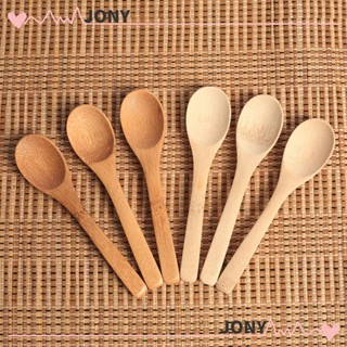 Jy1 ช้อนไม้ไผ่ DIY สําหรับตักซุป ชา แยม 3 ชิ้น