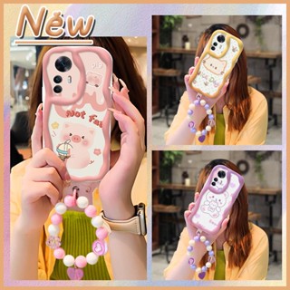 romantic Anti drop airbag Phone Case For Redmi K50 Ultra/Xiaomi 12T Full edging Love bracelet originality Pendants texture