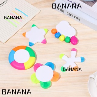 Banana1 5 in 1 ปากกาไฮไลท์ เครื่องเขียน แบบพกพา เครื่องมือวาดภาพ ปากกาสี