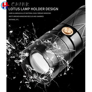 Chink ไฟฉายเลเซอร์ 5 โหมด Xhp90 สีขาว สว่างมาก สําหรับผจญภัย กลางแจ้ง