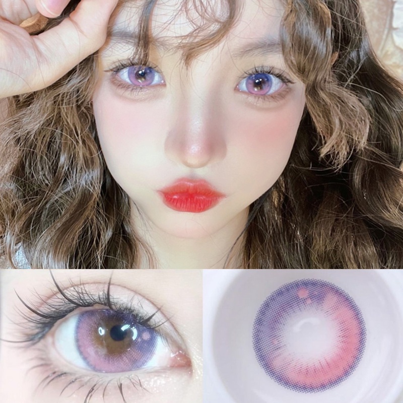 คอนแทคเลนส์คอสเพลย์ รูปการ์ตูนอนิเมะ Dream Pink Pupil 2 ชิ้น 1 คู่