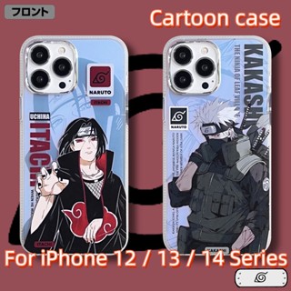 เคสโทรศัพท์มือถือ ชุบไฟฟ้า ลายการ์ตูนนารูโตะ Itachi และ Kakashi สําหรับ iPhone 14 13 12 Pro Max