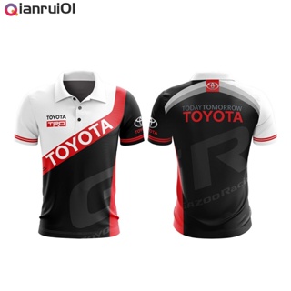 (Qianrui01) MOTOSHIRT เสื้อโปโลพิมพ์ลาย TOYOTA TO-A03-22