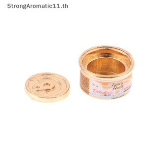 Strongaromatic บ้านตุ๊กตาแมวจําลอง ขนาดเล็ก 1/12 ของเล่นแกล้งทําเป็นเล่น สําหรับตกแต่งบ้านตุ๊กตา