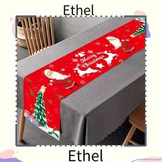 Ethel1 ผ้าคลุมโต๊ะ ลายคริสต์มาส สําหรับตกแต่งบ้าน