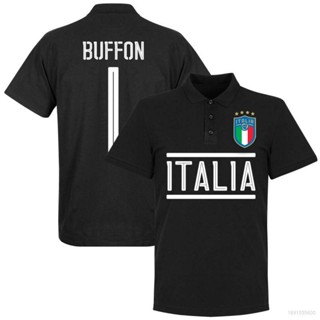 เสื้อยืดโปโล แขนสั้น คอกลม พิมพ์ลาย World Cup Italy Jersey Fans พลัสไซซ์