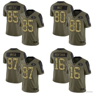 เสื้อกีฬาแขนสั้น ลายทีมชาติฟุตบอล San Francisco 49ers NFL HQ7 2021 QH7