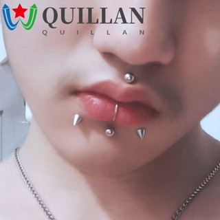 Quillan สตั๊ดปากปลอม สร้างสรรค์ เท่ พร้อมสติกเกอร์ สําหรับต่างหู ไม่ต้องเจาะ สําหรับผู้หญิง ไม่ต้องเจาะ เครื่องประดับ