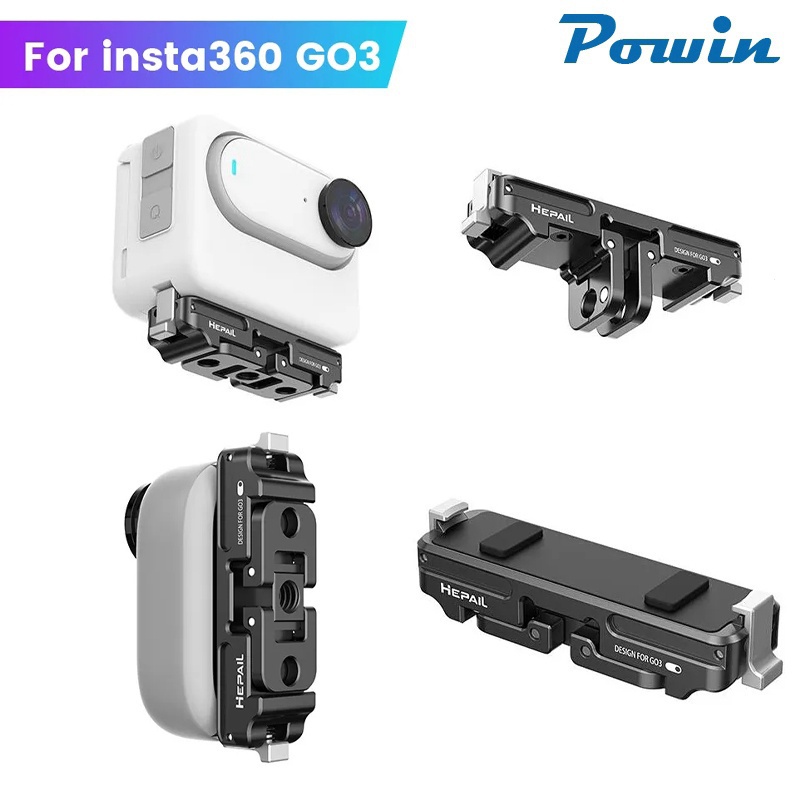 Magnetic Quick Release Mount for Insta360 Go 3 Action Camera Adapter 1/4 Screw Connector Bracket for Insta360 Go 3 Accessories