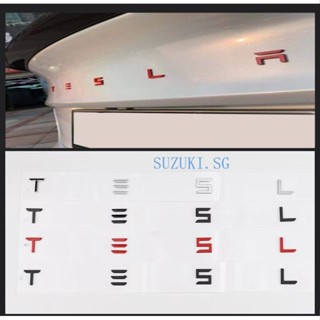 สติกเกอร์โลโก้ Tesla Tesla Model 3 S X 90D สําหรับติดกันชนหลังรถยนต์