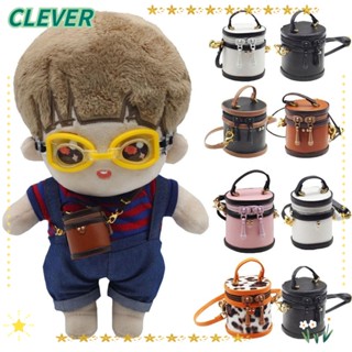 Clever กระเป๋าเป้สะพายหลัง หนัง PU ขนาด 2.5*3 ซม. ปรับได้ 6 สี สําหรับตุ๊กตา BJD 1/4 1/6 1/8 1/12 1/11 OB11