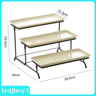 [Lzdjlmy1] ชุดถาดเสิร์ฟ 3 ชั้น อเนกประสงค์ สําหรับขนมหวาน ผลไม้ งานแต่งงาน