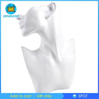 [Almencla1] โมเดลหุ่นเรซิ่น รูปหัวผู้หญิง สําหรับตั้งโชว์เครื่องประดับ สร้อยคอ