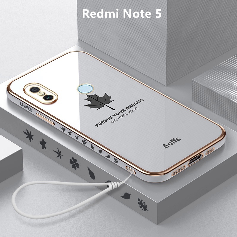 เคส Redmi Note 5 case ลายใบเมเปิ้ล TPU แบบนิ่ม เคสมือถือ เคสโทรศัพท์ Redmi Note 5 Pro