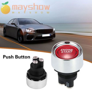 Mayshow ปุ่มกดสตาร์ทเครื่องยนต์ แบบชั่วขณะ 50A SPST(ON) DC 12V 24V อุปกรณ์เสริม สําหรับรถยนต์